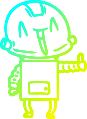 Bir insan tarafından çizilmiş soğuk gradyan robot çizimi