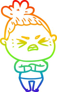 Bir insan tarafından çizilmiş kızgın bir karikatür çizimi.