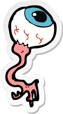 Bir insan tarafından çizilmiş bir karikatür çıkartması.