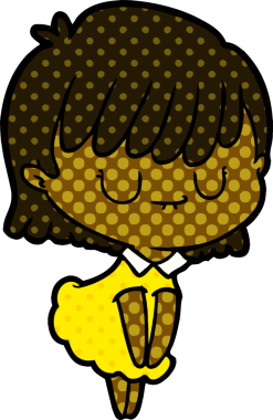 Bir insan tarafından çizilmiş karikatür kadın.