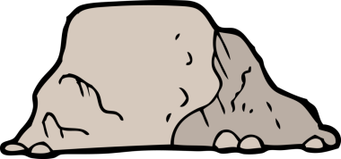 bir insan tarafından çizilmiş karikatür taşı