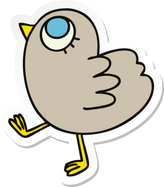 Bir insan tarafından çizilmiş tuhaf bir el çıkartması.