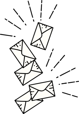 Bir insan tarafından çizilmiş geleneksel dövme şeklinin çizimi