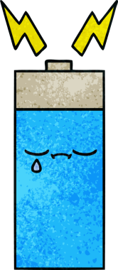 Bir insanın çizdiği pilin retro grunge desen karikatürü