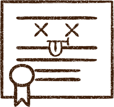 Bir insan tarafından çizilmiş Sertifika Kömürü Çizimi