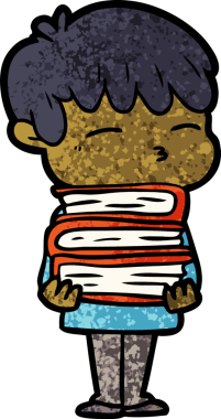 Bir insan tarafından çizilmiş meraklı bir çocuk.