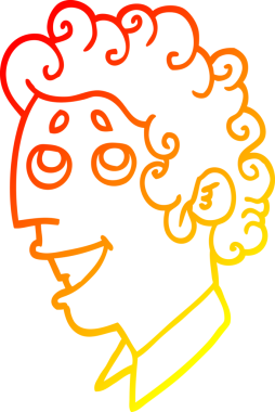 Bir insan tarafından çizilmiş çizgi film karakteri çizimi.