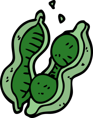 Bir insan tarafından çizilmiş bezelye karalaması.