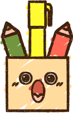 Bir insan tarafından çizilen Sanat Malzemeleri Tebeşiri