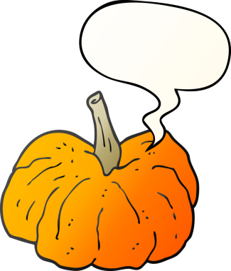 bir insan tarafından çizilmiş yumuşak eğimli baloncuklu çizgi film kabağı