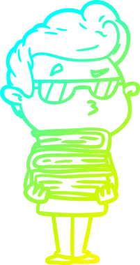 Bir insan tarafından çizilmiş karikatür karikatürü.