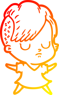 Bir insan tarafından çizilmiş bir karikatür kadın çizimi