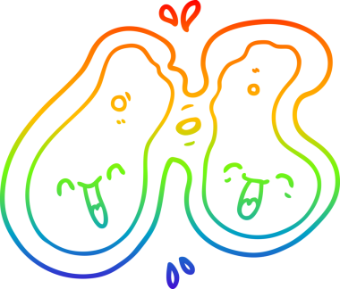 gökkuşağı gradyan çizgi çizimi bir insan tarafından çizilmiş bir karikatür hücre