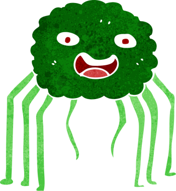 bir insan tarafından çizilmiş çizgi film örümceği