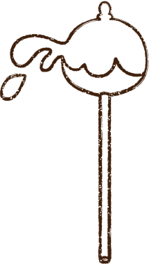 Bir insan tarafından çizilen lolipop kömürü