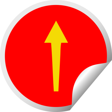 Bir insan tarafından çizilmiş dairesel soyma etiketi.