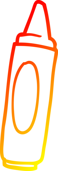 Bir insan tarafından çizilmiş karikatür boyama kaleminin sıcak eğimli çizimi