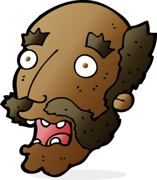 Karikatür bir insan tarafından çizilmiş yaşlı bir adamı şok etti.