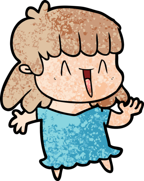 Bir insan tarafından çizilmiş karikatür kadın.