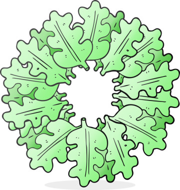 Bir insan tarafından çizilmiş bir yüzükte meşe yaprakları çizildi.