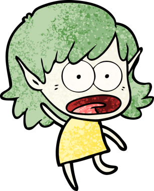 Bir insan tarafından çizilen elf kızı şok etti.