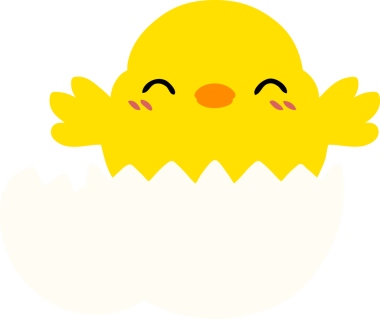 Bir insan tarafından çizilen yumurtadan çıkan yavru kuş.