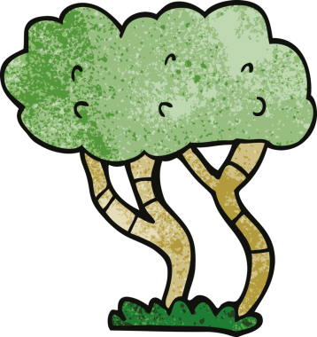 Bir insan tarafından çizilmiş karalama ağacı.