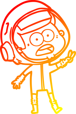 Bir insan tarafından çizilmiş bir çizgi film çizimi, astronotu şaşırttı.