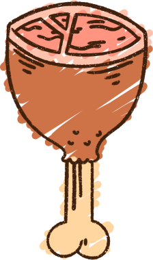 Bir insan tarafından çizilen Pişmiş Et Tebeşiri