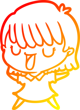 Bir insan tarafından çizilmiş bir karikatür kadın çizimi