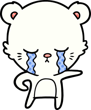 Bir insan tarafından çizilmiş kutup ayısı karikatürü