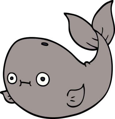 Bir insan tarafından çizilmiş karalama balinası.