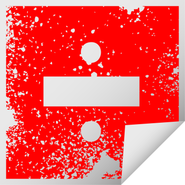 Bir insan tarafından çizilmiş bölme sembolünün kare soyma etiketi.