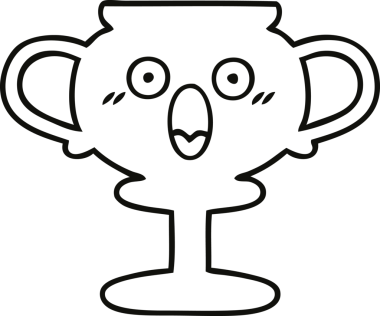 Bir insan tarafından çizilmiş bir kupanın çizgi çizimi