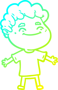 Bir insan tarafından çizilmiş karikatür cana yakın bir adamın çizimi.