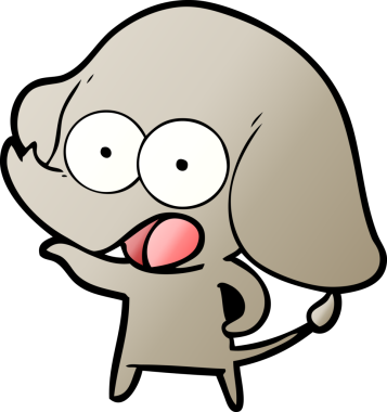 Bir insan tarafından çizilmiş şirin bir fil.