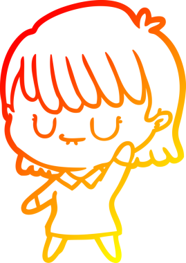 Bir insan tarafından çizilmiş bir karikatür kadın çizimi