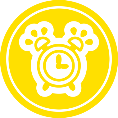 Çalan çalar saat dairesel simgesi bir insan tarafından çizildi