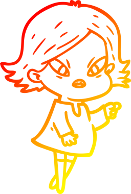 Bir çizgi film karakteri, bir insan tarafından çizilmiş...