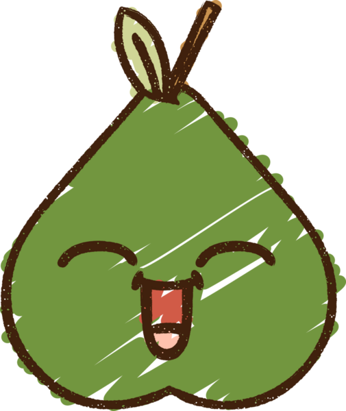 Bir insan tarafından çizilen Armut Tebeşiri