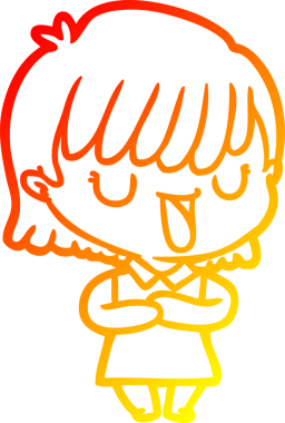 Bir insan tarafından çizilmiş bir karikatür kadın çizimi