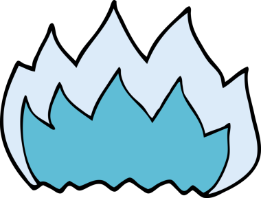 bir insan tarafından çizilmiş karikatür gaz alevi