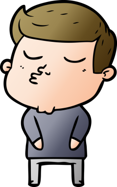 Bir insan tarafından çizilmiş karikatür mankeni adam.