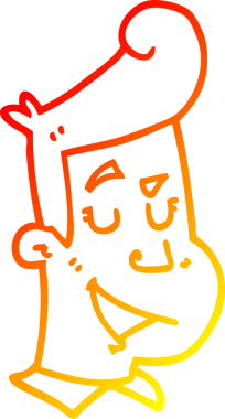 Bir insan tarafından çizilmiş mutlu bir adamın çizgi çizimi.