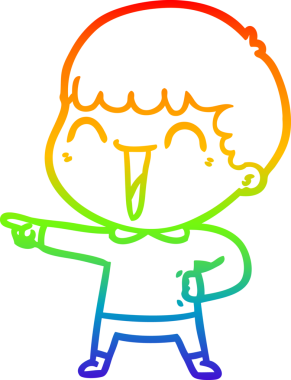 Bir insan tarafından çizilmiş mutlu bir adamın çizgi çizimi.