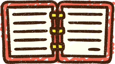Bir insan tarafından çizilen Not Defteri Tebeşiri