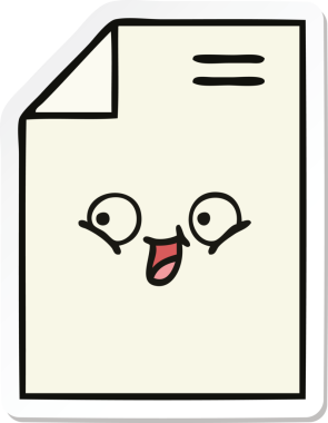 Bir insan tarafından çizilmiş şirin bir kağıt parçası.