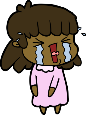 Bir insan tarafından çizilmiş karikatür kadın.