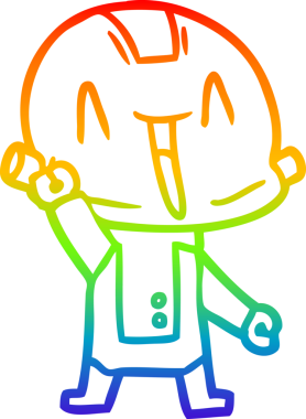 gökkuşağı gradyan çizgisi bir insan tarafından çizilmiş robot çizgi