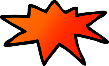 bir insan tarafından çizilmiş karikatür patlama sembolü.